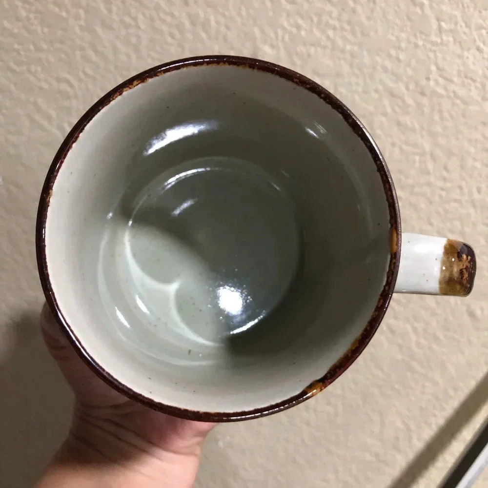 vtg 70s japanese stoneware tea mug coffee mug - Picture 2 of 2